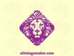 Ideal logo for different businesses in the shape of a lion, with creative design and handcrafted style.