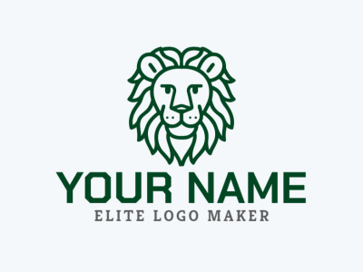A refined and eye-catching logo featuring a monoline lion, ideal for a distinguished brand.