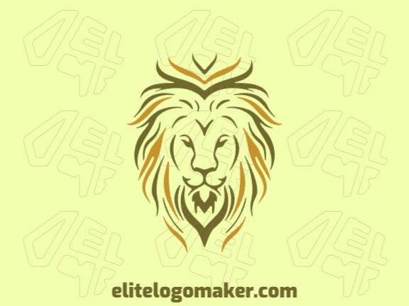 The logo features a majestic lion, exuding an animalistic style. The colors used, green and yellow, evoke a sense of nature and vitality.