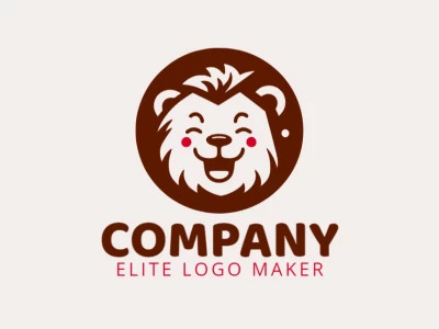 Logotipo ideal para diferentes negocios en forma de un cachorro de león, con diseño creativo y estilo abstracto.