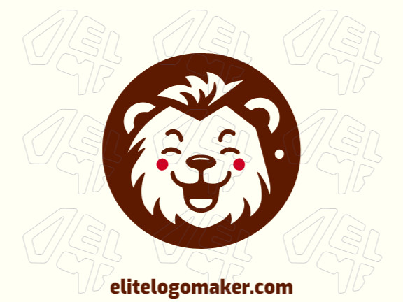 Logotipo ideal para diferentes negócios com a forma de um filhote de leão , com design criativo e estilo abstrato.