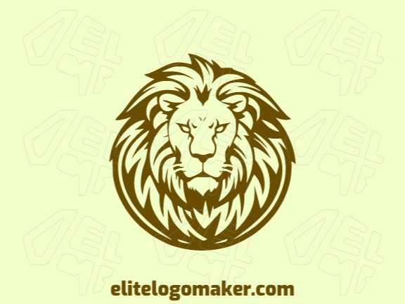 Introducing a majestic logo featuring an illustrative lion head, exuding strength and confidence, with a captivating color palette of rich browns.