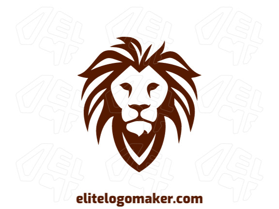 The logo showcases a captivating abstract representation of a lion's head, with rich brown hues. Its style is contemporary and expressive, leaving a lasting impression.