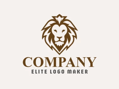 Majestic and fierce, the symmetrical lion head logo embodies strength and elegance with its rich brown color palette.