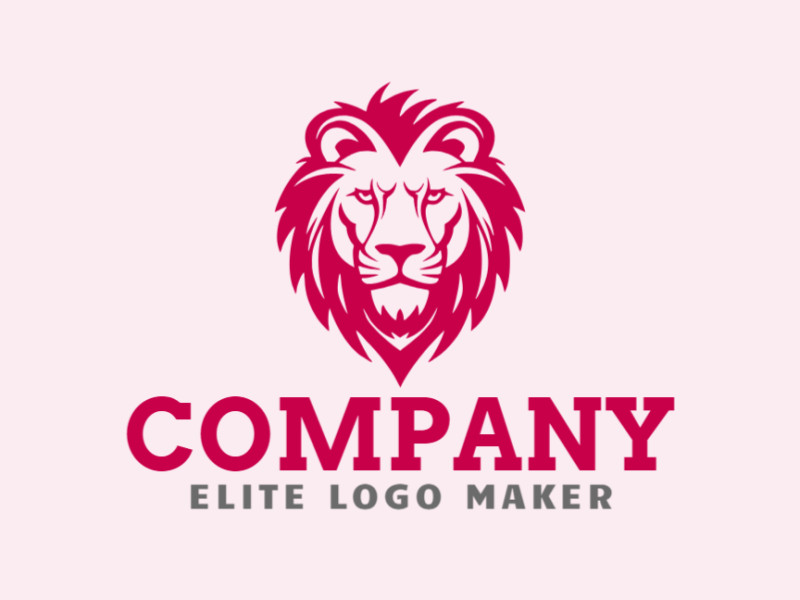 Logotipo moderno com a forma de uma cabeça de leão com design profissional e estilo animal.