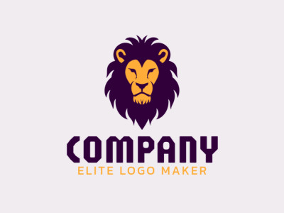 Un logotipo ilustrativo con una majestuosa cabeza de león, diseñado artísticamente con colores vibrantes y detalles intrincados.