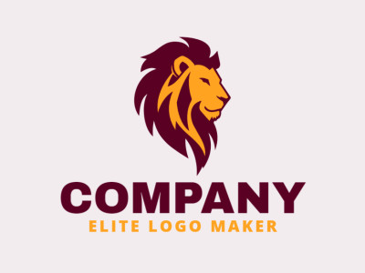 An abstract logo featuring a majestic lion head, blending strength and grace in hues of orange and dark brown.