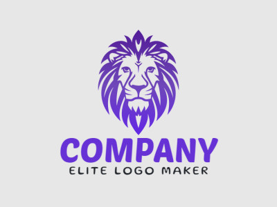 An ideal, refined logo featuring a symmetric lion head, embodying originality and elegance.