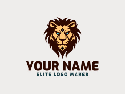 An interesting abstract logo design featuring the shapes of a lion head, perfect for modern branding.