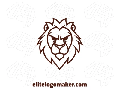 Um logotipo premium com cabeça de leão simétrica e design diferenciado, trazendo elegância e impacto visual marcante.