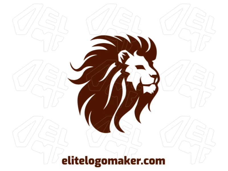 A luxurious lion head design in a pictorial style, perfect for various purposes and creating a unique, iconic logo.