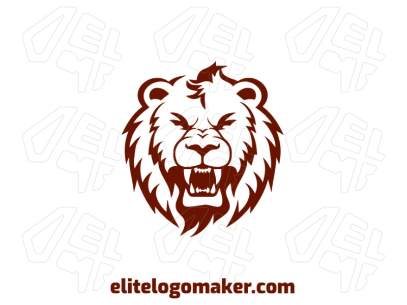 A customizable lion head design with a professional mascot style, perfect for creating a unique and impactful logo.
