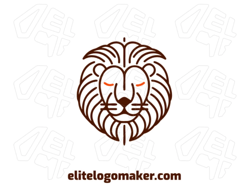 An eye-catching monoline illustration of a lion with multiple lines, creating a sleek and modern design.