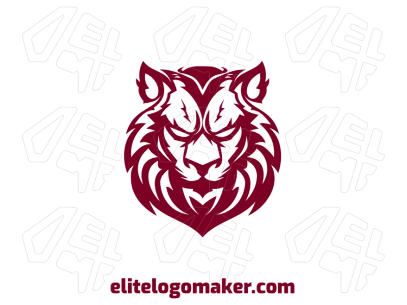 A prominent abstract logo featuring a lion with an angry look, designed to stand out with bold lines and strong character.