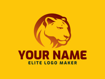 A circular logo featuring a lioness, embodying strength and elegance.