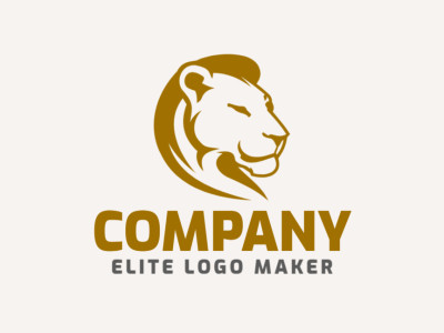 A distinguished and creative logo featuring an abstract lioness shape, showcasing a unique and artistic design.