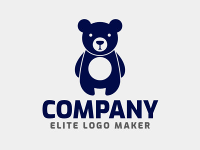 An abstract logo featuring a little bear, designed with blue hues to evoke a sense of calm and creativity.