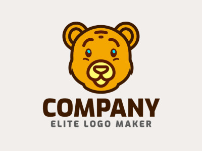 A childish logo featuring a cute little bear, characterized by playful shapes and a whimsical design, perfect for a brand catering to children.