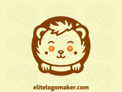 Modern logo in the shape of a little lion with professional design and minimalist style.