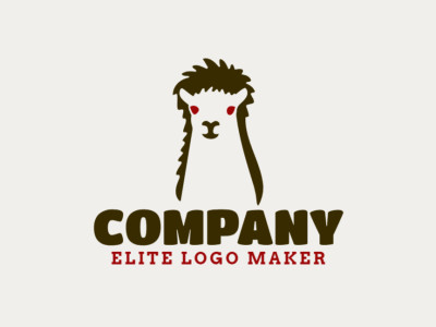 A captivating logo featuring a llama, styled with rich brown and dark red tones to evoke warmth and elegance.