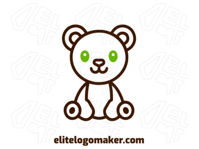 Un logo de negocios con un oso cariñoso y diseño interesante, creado en estilo abstracto para una identidad de marca única y memorable.