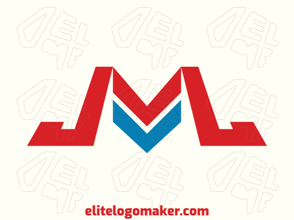 Logotipo profissional com a forma de uma letra "M" combinado com setas, com design criativo e estilo minimalista.