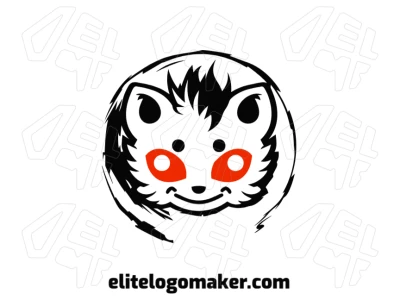 A creative logo featuring a magnificent cat with large eyes, designed in an artisanal style to evoke uniqueness and charm.
