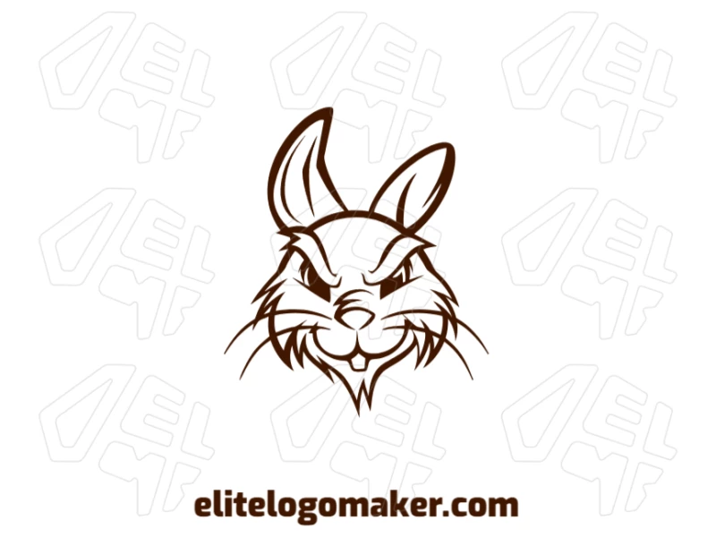 Uma ilustração magnífica de um coelho esperto, perfeita para um logotipo criativo que representa uma identidade única.