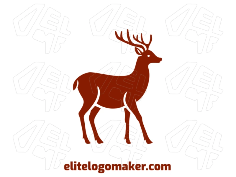 A customizable and magnificent illustration of a deer walking, perfect for creating a unique logo design.