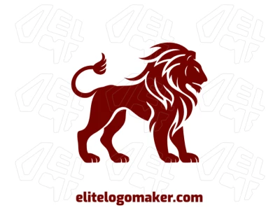 A creative logo featuring a magnificent illustration of a lion walking, perfect for businesses looking for a unique and artistic branding solution.