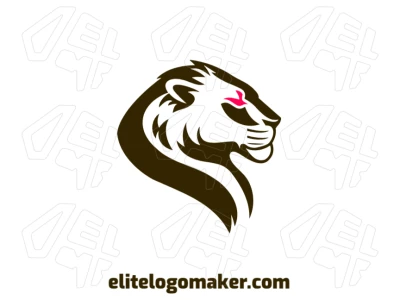 Magnífica ilustración abstracta de una leona, diseñada para un logotipo de empresa con estilo profesional y elegante.