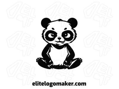 Um logotipo criativo apresentando uma ilustração magnífica de um urso panda, projetado em estilo ilustrativo para um desenvolvimento de logotipo inspirador.