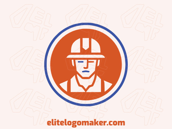 Memorable logo in the shape of a man with abstract style, and customizable colors.