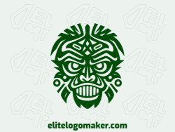 Modern logo in the shape of a mask with professional design and symmetric style.