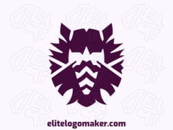 Customizable logo in the shape of a masked man with creative design and abstract style.
