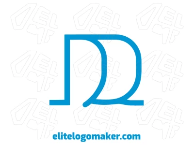 Um logo notável com a letra alfabética "D" projetada em estilo minimalista, oferecendo uma aparência elegante e simples.