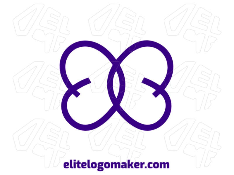 A minimalist concept of a purple butterfly, a simple yet effective design for any brand looking to express a refined concept in their logo.