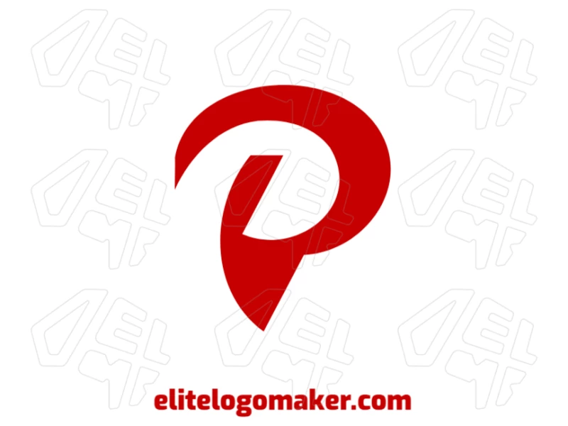 An eye-catching minimalist logo featuring a simple letter "P" design, perfect for creating a sleek vector logo.