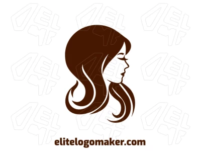 Uma ilustração minimalista de uma mulher com um design ideal para várias empresas, perfeita para criar um logotipo de negócios marcante.
