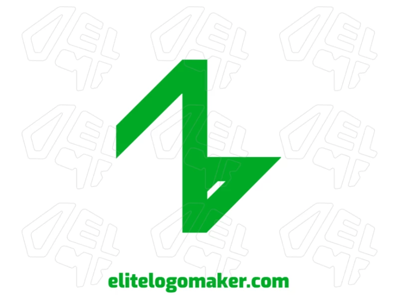 Create a minimalist logo design with the letter "B" in green, perfect for a creative logo concept.