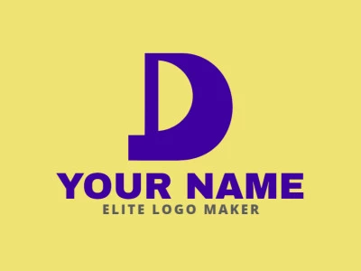 A minimalist logo features the letter 'D', designed with clean and simple lines, offering a sleek and professional look suitable for any company.