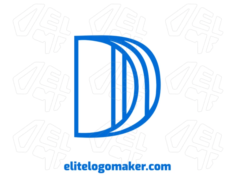 Generate a minimalist vector image of the alphabetic letter "D" for a sleek and customizable logo design.