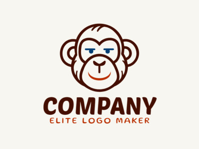 An abstract logo featuring a stylized monkey head, capturing playful energy with fluid lines and bold shapes.