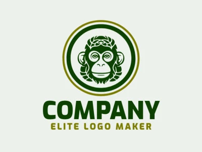 Incorporando a essência da diversão e da natureza, este logo abstrato apresenta a cabeça de um macaco adornada com folhas verdes exuberantes. O design vibrante captura o espírito de curiosidade e vitalidade, sendo uma escolha perfeita para marcas que emanam alegria e consciência ambiental.