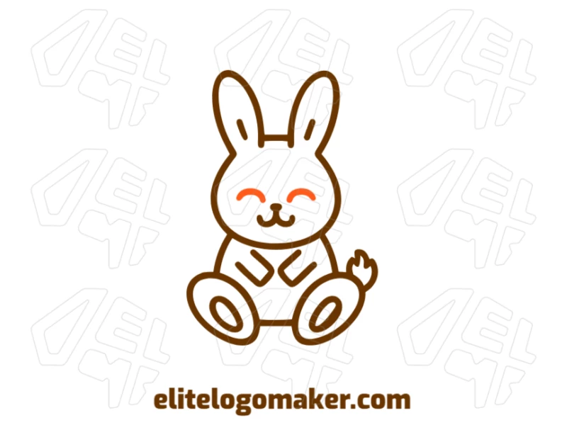 A minimalist monoline rabbit image with a sleek and elegant design, ideal for a professional business logo.