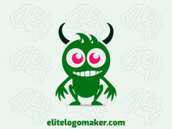 Create a memorable logo for your business in the shape of a monster with minimalist style and creative design.