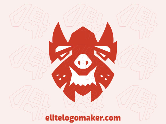 Abstract logo with a refined design forming a monster, the color used was orange.