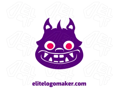 Logotipo abstrato excelente com a cabeça de um monstro, design ousado e criativo que exibe elementos únicos e dinâmicos.