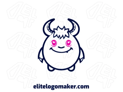 A monster with a tuft in a simple style, showcasing a creative and unique design.