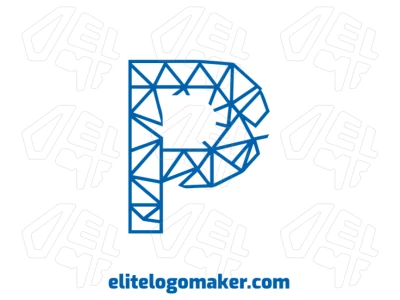 Un diseño de la letra "P" en estilo mosaico, perfecto para diversos propósitos, creando un logotipo único y barato.